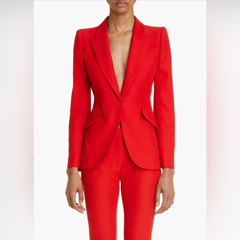 McQueen Alexander McQueen Leaf Crepe Jacket